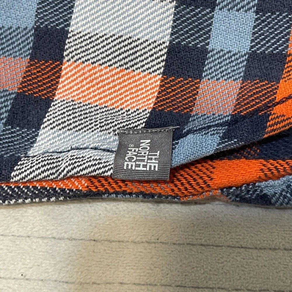 The North Face Flannel Mens M Plaid Lined Collar Band Outdoor Heavy